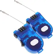 BESPORTBLE Secure Your Suitcase: 2pcs Retractable Cable Lock Plastic Combination Lock for Luggage Security