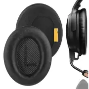 Geekria Sheepskin Ear Pads for Bose QC45 QC35 QC35 ii Headphones (Black)