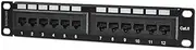 720748 10" Cat6 Patch Panel, 1U, 12 Port, Unshielded, Black