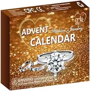 Advent Calendar 2023 for Kids Countdown Christmas Blind Box Jewelry set Ring Necklace earrings Christmas 24-piece set