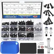 Glarks 502Pcs Universal RC Screw Kit Screws Assortment Hex Socket Head Screws and Tools Set Hardware Fasteners for Traxxas Axial Redcat HPI Arrma Losi 1/8 1/10 1/12 1/16 Scale RC Car Trucks Crawler