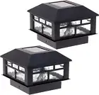 Solar Post Cap Lights 4X4 5X5 - Fence Post Lights - Outdoor Waterproof Solar Pow