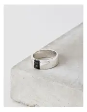 [Blaq] Statement Marble Ring in Silver