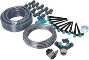 Garden Sprayers System Kit Automatic Drip Irrigation Kit 32.8FT 8 Holes Adjustable Precise Misting Drip Irrigation Sprinkler for Garden Greenhouse Lawn Quick Connect
