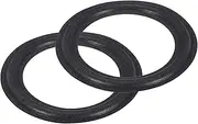 uxcell 2 Pcs 6.5 Inch Foam Speaker Edge Surround Rings 98x143mm(IDxOD) Perforated Subwoofer Rings Replacement Parts for Speaker Repair or DIY,Black