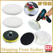 125mm Wool Polishing Pad 5'' Sheepskin Buffing Pads Hook and Loop Back CuttingAU