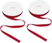 FOMIYES 2 Rolls Hair Bow Decorations Decorative Thick Ribbon Party Ribbons Classic Tulle Tape Burlap Burgundy Bows Twine Double Boxes Bundle Fringe Wrapping Ribbon for Presents Lace Velvet