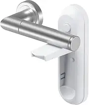 Child Proof Door Lever Lock (2 Pack), Baby Proofing Door Handle Lock, Durable ABS with 3M Adhesive, No Drilling Required, Easy One-Hand Operation for Adults, Child Safety Door Handle Lock
