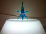 Medium BLUE Iridescent Aurora Star for Ceramic Christmas Tree Topper