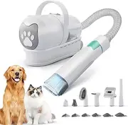 Dog Hair Dryer, 7-in-1 Pet Grooming Kit with Dog Clippers Paw Trimmer, 13000pa Powerful Suction, 69 Dba Ultra Quiet Cat Dog Vacuum Cleaner, 1l Dust Cup Capacity,for Pet Grooming