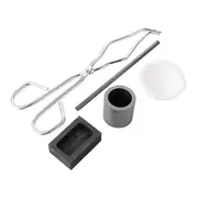 5Pcs Melted Ingot Graphite Kit Jewlery Metal Casting Tongs Graphite Crucible Tong Kit Casting Mold Melting Gold Kit