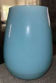 Anthropologie Tiffany Milk Blue Stemless Wine Glass