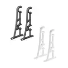 2x Curtain Rod Bracket Hooks Hangers for Wall for Shower Room Hotel Dorm
