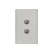 Clipsal Saturn Series Grid And Plate Assembly 2 Saturn 4000 Series Including Saturn Horizontal Horizon Silver - Less Mech - 4062VH-HS