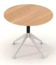 Lux Potenza Round Meeting Table Office Conference Table 900mm W Virginia Walnut