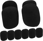 ERINGOGO 10pcs Washable Mic Windscreen Handheld Microphone Cover Sponge Protector for Noise Reduction Fits Mic Models Protects From Dirt and Saliva