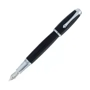 Monteverde Super Mega Fountain Pen in Carbon Fiber with Chrome Trim - Omniflex