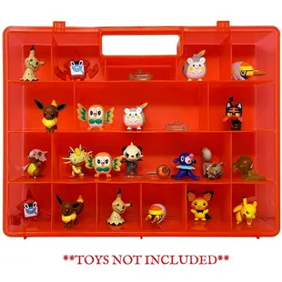 [9美國直購] Life Made Better,可動公仔玩具攜帶收納盒 Red Heavy-Duty Protective Action Figure Toy Carrying Storage Case, Compatible with Pokemon, not Made by Pokemon