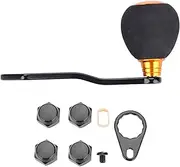 Fishing Reel Handle EVA Knob with Fittings Replacement Parts, Power Handle, Micro Jigging Grip for Low Profile Reel (Black Gold)