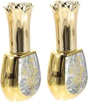 IWOWHERO 2pcs Elegant Glass Perfume Bottles Refillable Travel Fragrance Containers Portable Spray Bottles for Essential Oils and Perfume Retro Design for Vanity and Dressing Table