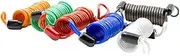 ULTECHNOVO 6pcs Spring Wire Lock Buckle Strap Security Reminder Rope Lock Wire Rope Lanyard Flexible Spring Lock Rope Retractable Blue All Heavy Duty Hanging Wire Luggage Weatherproof Garden