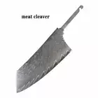 Mini VG10 Stainless Steel Damascus Cleaver Blank Chef Chopping Meat Blade Tang