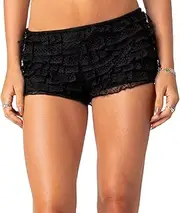 [NUFIWI] Women Lolita Bloomers Cute Ruffle Lace Trim Pumpkin Pants Sexy Boy Shorts Layered Bottoms Y2k Fairy Sweet Pettipants