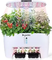 Hydroponics 16 Capsule Grow System Kit, Herb Garden with LED Grow Light, Indoor Garden Planter for Home Office, School, Healthy Food for Vegan, Kids,