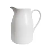 Grove Bayleaf Ceramic 22cm Jug Pitcher Decorative Container - White