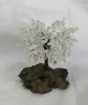 Crystal Gemstone Unconditional love Tree of Life 160 Rose & Clear Quartz Stones