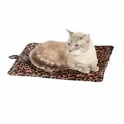 Purrfect Thermal Self-Heating Pet Bed - Leopard Brown