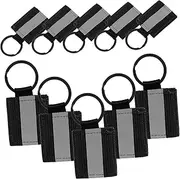 GAROZATION 10Pcs High Visibility Reflective Keychain Zipper Pulls Double Sided Bag Charms for Cycling Adorable Backpack Accessories for Friends and Family