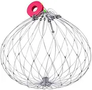 Fishing Mesh | Portable Crab Drop Net | Bait Traps Fishing Accessories, Multi-Functional Net Automatic Opening & Closing for Catching Fish, Lobsters, and Crabs