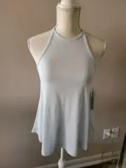 Athleta Breezy High Neck Tank Top Light Blue Women Size XS Racerback Activewear