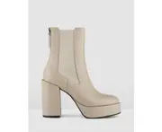 Jo Mercer Women's Emma High Platform Ankle Boots - Taupe