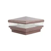 4.5" Sq Neptune Low Voltage LED Lighted Post Cap - Antique Copper