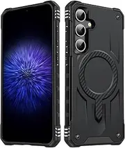 Protective Case Compatible with Samsung Galaxy S23 FE Case, Classic Hybrid Magnetic Mobile Phone Case,Slim Shockproof Standard Drop Protection Shell Cover, Scratch-Resistant Back Case Shell Cover(Blac