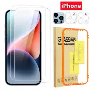 For iPhone 14/13/12 Pro Max Tempered Glass Screen Protector ProtectedCamera Lens