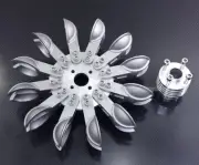 Aluminum Pelton Water Wheel for Micro Hydro Generator / Turbine + Adapter Arbor