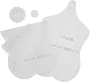 DIYEAH 5pcs Owl Key Bag Stencil for Card Holder Production Easy to Use Leather Pattern Template Design for Wallet Making Suitable for Beginners Professionals