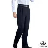 在飛比找ETMall東森購物網優惠-GIBBON 經典紳士素面舒適打摺西裝褲‧暗藍