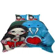 My Very Strange Valentine Adorable Maiden and Yeti Coverlet