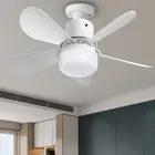 - 30W Ceiling Fan Light 3 Speeds LED Bulb Ceiling Fan (White Large Remote)