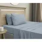Ardor Boudior King Single Pillowcase Sheet Set Micro Flannel Material Bluesky