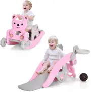 HONEY JOY 4-in-1 Kids Rocking Horse, Portable Toddler Ride On Rocking Toy wit...
