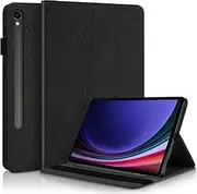[CXTcase] for Samsung Galaxy Tab S7 2020 / S8 2022 / S9 2023 11.0 Inch Case Embossed Tree PU Leather Case Wallet Flip Cover Stand Function Tablet Case for Samsung Galaxy Tab S7 / S8 / S9 - Black
