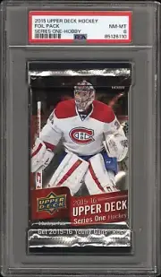 2015 Upper Deck Hockey Series 1 Hobby Pack Foil PSA 8 Connor Mcdavid Chase
