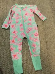 Baby BONDS WONDERSUIT Pink Floral Print romper one piece BNWOT Size 12-18mths