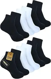 [Zaccai] Men's Ankle Socks Casual Lightweight Cotton Socks (6 Pairs)
