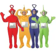 4 Color Teletubbies Role Adult Funny Costume_y green l